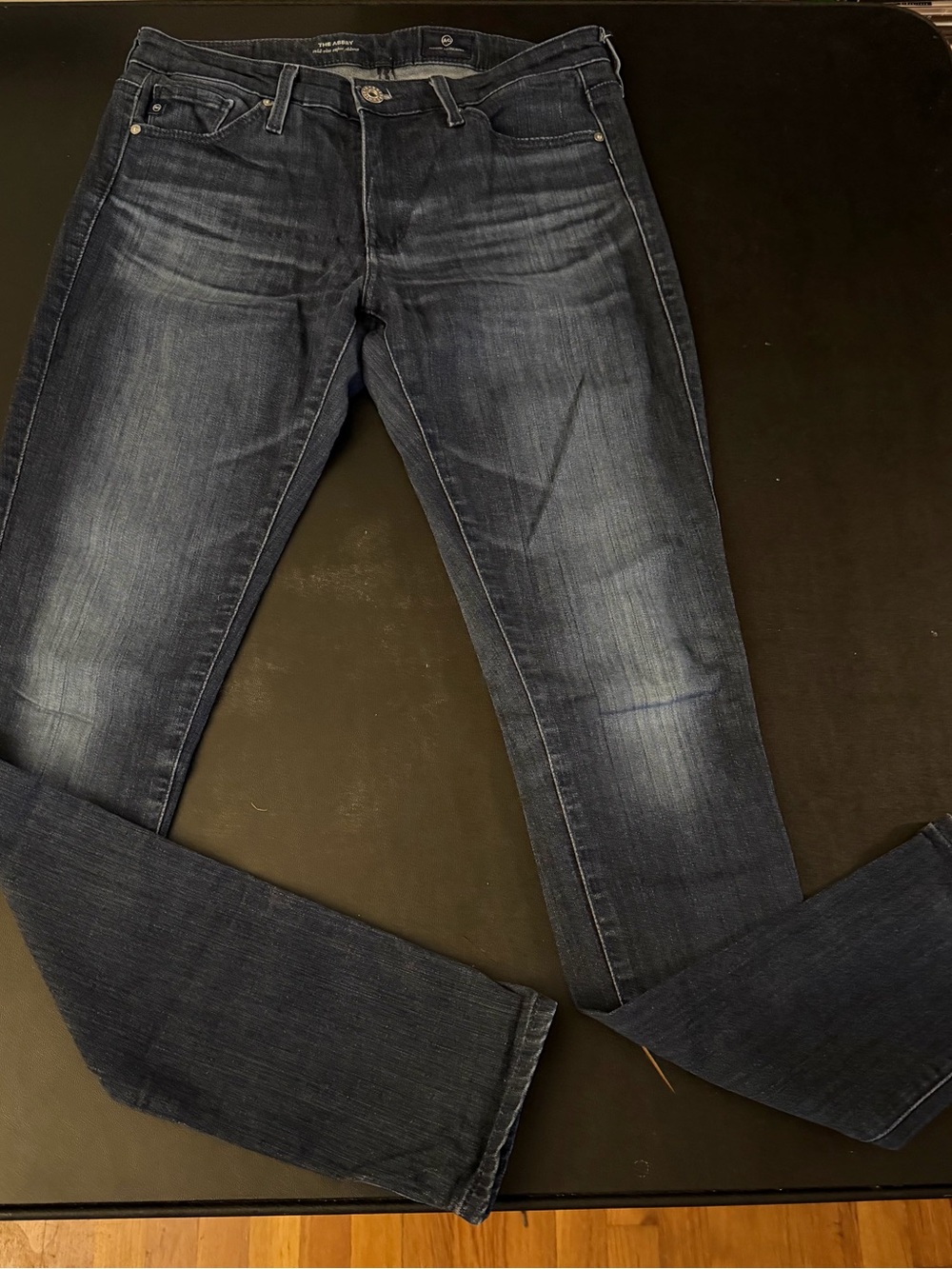 Anthropologie -Ag Adriano Goldschmied Slim Straight Dark Blue Jeans
